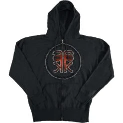 AK Logo Ragged Edged Stitched Zip Up Zippered Hooded Sweatshirt(Alicia Keys Ak Logo Ragged Edged Stitched Zip Up Zippered Hooded Sweatshirt 106011)