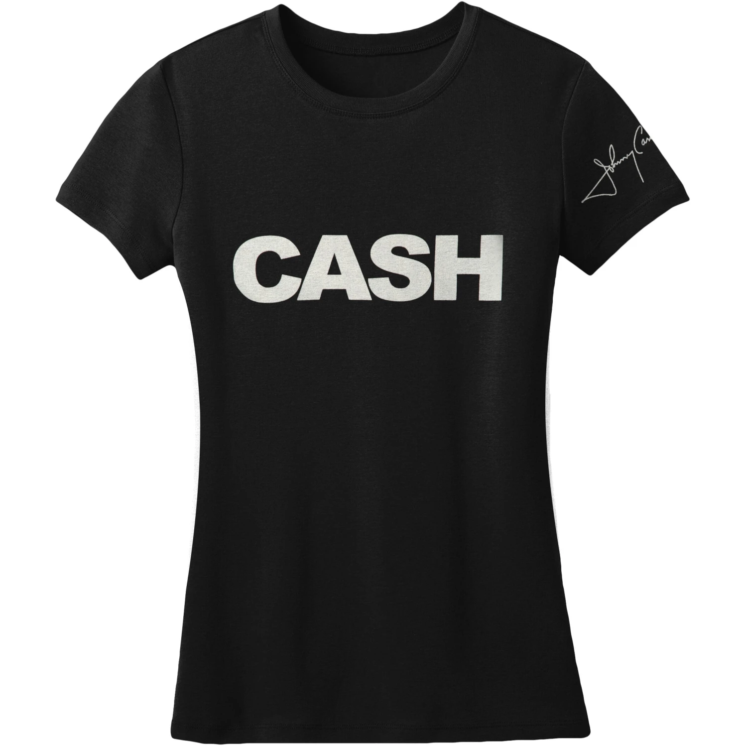 CASH Signature Women's Tee Junior Top(Johnny Cash Cash Signature Women S Tee Junior Top 141466) 3 CASH Signature Women's Tee Junior Top(Johnny Cash Cash Signature Women S Tee Junior Top 141466)
