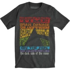 Dark Side Tracks Slim Fit T-shirt(Pink Floyd Dark Side Tracks Slim Fit T Shirt 146630)
