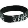 Logo Rubber Bracelet(While She Sleeps Logo Rubber Bracelet 156790) 1 Logo Rubber Bracelet(While She Sleeps Logo Rubber Bracelet 156790) -ROCABILIA CLOTHING SALE 156790F
