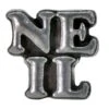 Name Logo Pewter Pin Badge(Neil Young Name Logo Pewter Pin Badge 194045) -ROCABILIA CLOTHING SALE 194045F