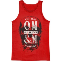 Skull Stamp Mens Tank(Of Mice Men Skull Stamp Mens Tank 207007)
