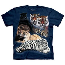 Big Cat Collage T-shirt(The Mountain Big Cat Collage T Shirt 234218)