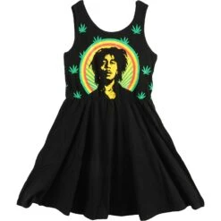 Pot Leaves Work Dress(Bob Marley Pot Leaves Work Dress 241102)