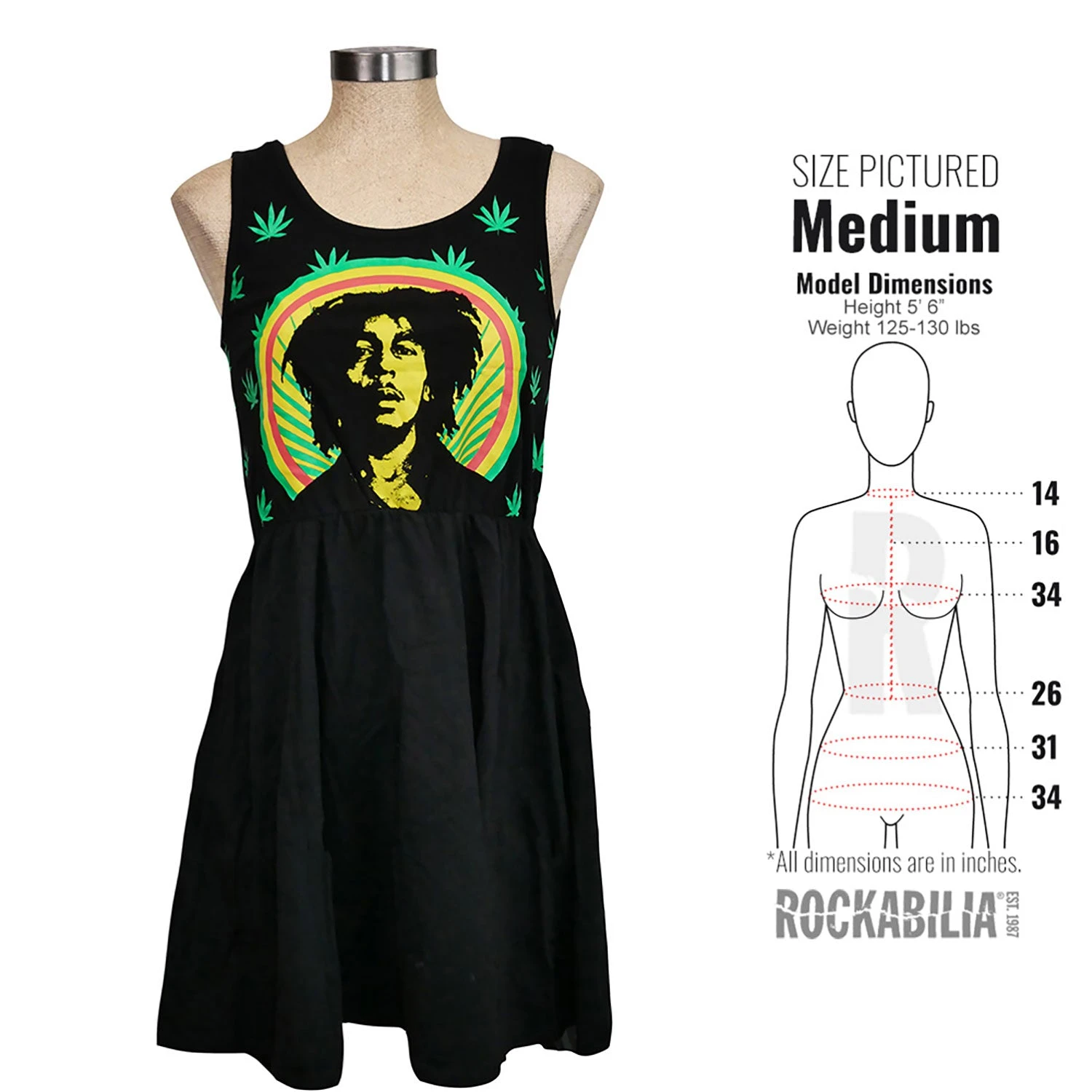 Pot Leaves Work Dress(Bob Marley Pot Leaves Work Dress 241102) 4 Pot Leaves Work Dress(Bob Marley Pot Leaves Work Dress 241102) - Image 2