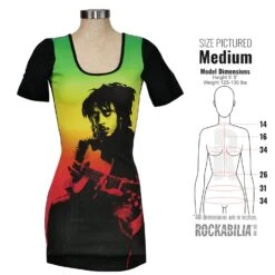 Ombre Short Sleeve Dress Work Dress(Bob Marley Ombre Short Sleeve Dress Work Dress 241103) -ROCABILIA CLOTHING SALE 241103S