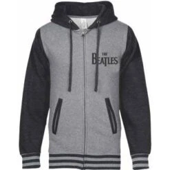 Varsity Zip Up Hooded Fleece Varsity Jacket(Beatles Varsity Zip Up Hooded Fleece Varsity Jacket 241683)
