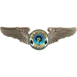 Skull & Roses Rockwings Large Pewter Pin Badge(Grateful Dead Skull Roses Rockwings Large Pewter Pin Badge 248788)