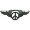 Peace Sign Wing Rockingwings Black Large Pewter Pin Badge(Grateful Dead Peace Sign Wing Rockingwings Black Large Pewter Pin Badge 249083)