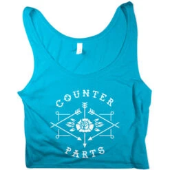 Arrow Logo Blue Crop Top Junior Top(Counterparts Arrow Logo Blue Crop Top Junior Top 249924)
