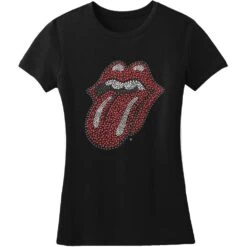 Classic Tongue Rhinestone Junior Top(Rolling Stones Classic Tongue Rhinestone Junior Top 250287)