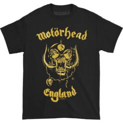 England Classic Gold T-shirt(Motorhead England Classic Gold T Shirt 251206)
