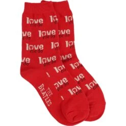 Love Me Do (Red) Socks(Beatles Love Me Do Red Socks 251621)