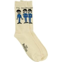 Cartoon Standing (Cream) Socks(Beatles Cartoon Standing Cream Socks 251637)