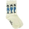 Cartoon Standing (Cream) Socks(Beatles Cartoon Standing Cream Socks 251638) -ROCABILIA CLOTHING SALE 251638F
