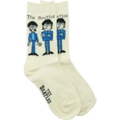 Cartoon Standing (Cream) Socks(Beatles Cartoon Standing Cream Socks 251638)
