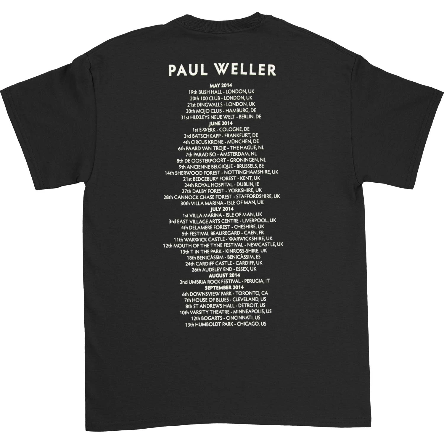 Modern Classics 2014 Tour T-shirt(Paul Weller Modern Classics 2014 Tour T Shirt 252525) 4 Modern Classics 2014 Tour T-shirt(Paul Weller Modern Classics 2014 Tour T Shirt 252525) - Image 2