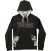 Embroidered Camo Zippered Hoodie (Limited Edition Sizes Run Slightly Small) Zippered Hooded Sweatshirt(Tupac Embroidered Camo Zippered Hoodie Limited Edition Sizes Run Slightly Small Zippered Hooded Sweatshirt 274114)