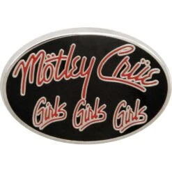Girls Girls Girls Logo Pewter Pin Badge(Motley Crue Girls Girls Girls Logo Pewter Pin Badge 315896)