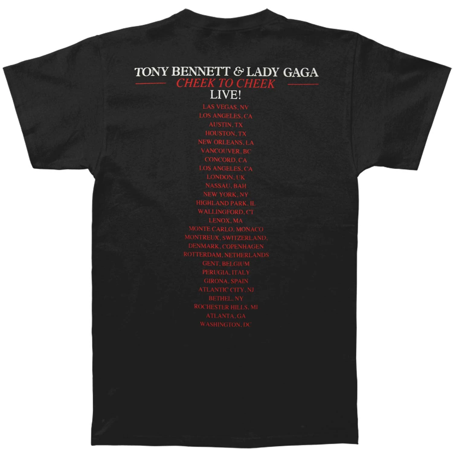 Cheek To Cheek Tour T-shirt(Lady Gaga Cheek To Cheek Tour T Shirt 316068) 4 Cheek To Cheek Tour T-shirt(Lady Gaga Cheek To Cheek Tour T Shirt 316068) - Image 2