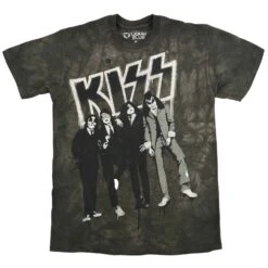 Dressed To Kill Stencil Tie Dye T-shirt(Kiss Dressed To Kill Stencil Tie Dye T Shirt 318066)