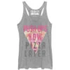 Pizza - Heather - Racerback Womens Tank(Chin Up Pizza Heather Racerback Womens Tank 326654) 1 Pizza - Heather - Racerback Womens Tank(Chin Up Pizza Heather Racerback Womens Tank 326654) -ROCABILIA CLOTHING SALE 326654F