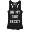 Omg Becky - Heather - Racerback Womens Tank(Chin Up Omg Becky Heather Racerback Womens Tank 326666) -ROCABILIA CLOTHING SALE 326666F