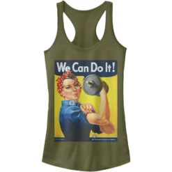 Rosie Lifts - Racerback Womens Tank(Chin Up Rosie Lifts Racerback Womens Tank 326678)
