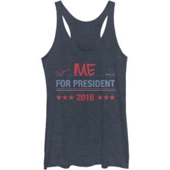 Me For Prez - Heather - Racerback Womens Tank(Lost Gods Me For Prez Heather Racerback Womens Tank 326827)