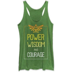 Power Zelda - Heather - Racerback Womens Tank(Zelda Power Zelda Heather Racerback Womens Tank 327117)
