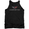 Corvette Modern Emblem Mens Tank(Chevy Corvette Modern Emblem Mens Tank 340466) 2 Corvette Modern Emblem Mens Tank(Chevy Corvette Modern Emblem Mens Tank 340466) -ROCABILIA CLOTHING SALE 340466F