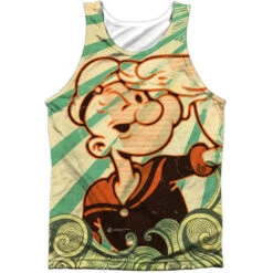 Traveling Man 100% Poly Mens Tank(Popeye Traveling Man 100 Poly Mens Tank 348281)