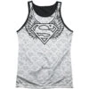 Winged Shield Repeat Black Back Mens Tank(Superman Winged Shield Repeat Black Back Mens Tank 349555) -ROCABILIA CLOTHING SALE 349555F