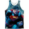 Rumble 100% Poly Front/Back Print Mens Tank(Superman Rumble 100 Poly Front Back Print Mens Tank 349696) -ROCABILIA CLOTHING SALE 349696F