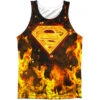 Fire Logo 100% Poly Front/Back Print Mens Tank(Superman Fire Logo 100 Poly Front Back Print Mens Tank 349702)