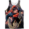 Up Up 100% Poly Front/Back Print Mens Tank(Superman Up Up 100 Poly Front Back Print Mens Tank 349706) 1 Up Up 100% Poly Front/Back Print Mens Tank(Superman Up Up 100 Poly Front Back Print Mens Tank 349706) -ROCABILIA CLOTHING SALE 349706F