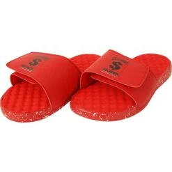 CM Red Slides Sandals Flip Flops(Cash Money Records Cm Red Slides Sandals Flip Flops 355387)