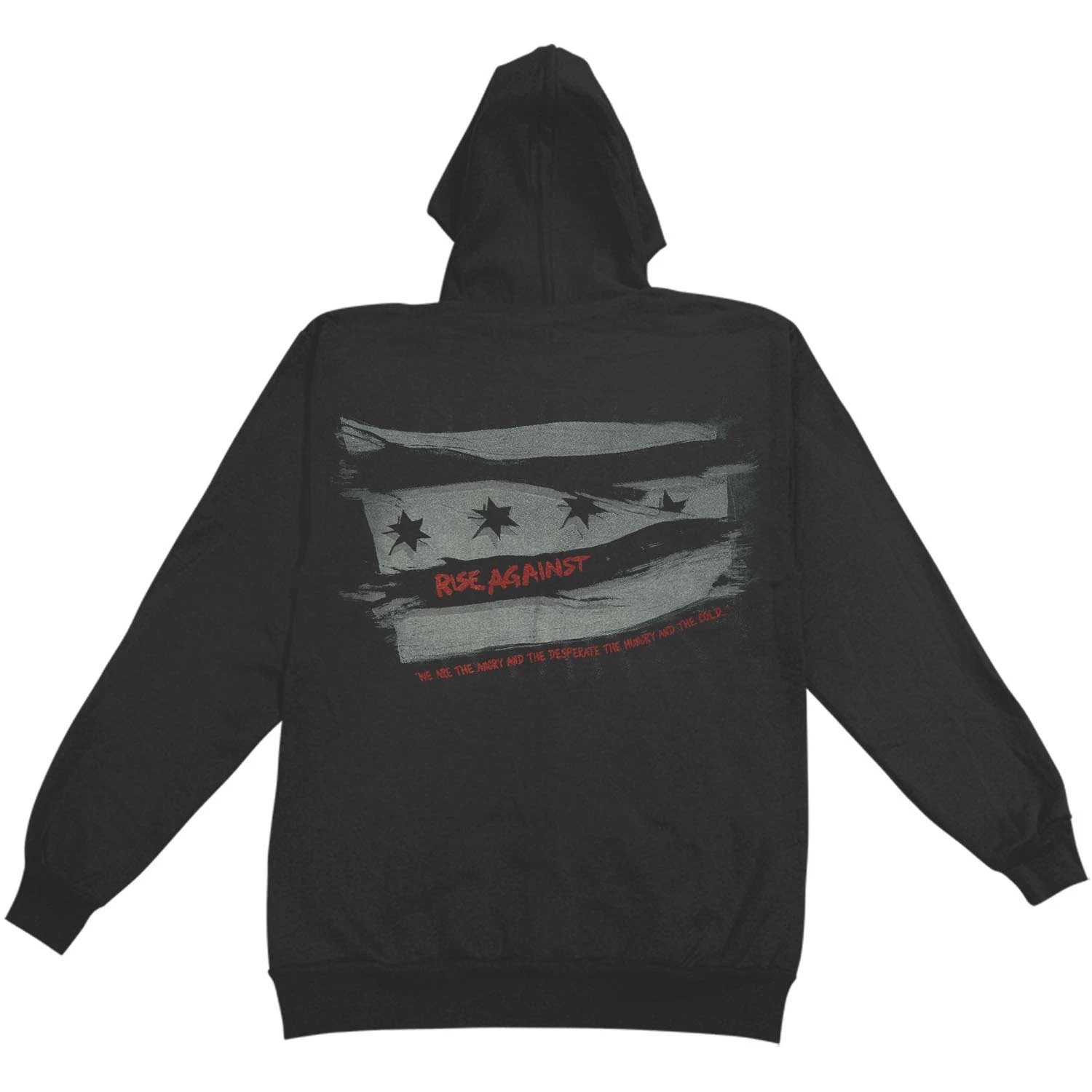 Flag Zippered Hooded Sweatshirt(Rise Against Flag Zippered Hooded Sweatshirt 378488) 4 Flag Zippered Hooded Sweatshirt(Rise Against Flag Zippered Hooded Sweatshirt 378488) - Image 2
