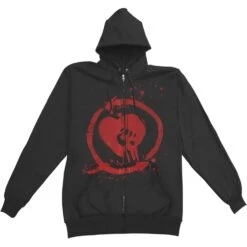 Flag Zippered Hooded Sweatshirt(Rise Against Flag Zippered Hooded Sweatshirt 378488)