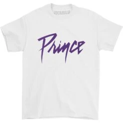 Purple Prince Logo White T-shirt(Prince Purple Prince Logo White T Shirt 380497)