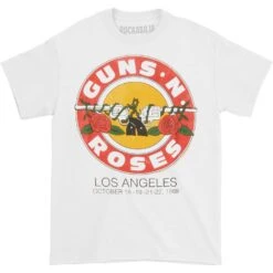 Los Angeles 1989 Roses Logo T-shirt(Guns N Roses Los Angeles 1989 Roses Logo T Shirt 384762)