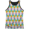 Hexagon Pattern Black Back Mens Tank(Adventure Time Hexagon Pattern Black Back Mens Tank 388143) -ROCABILIA CLOTHING SALE 388143F