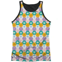 Hexagon Pattern Black Back Mens Tank(Adventure Time Hexagon Pattern Black Back Mens Tank 388143)