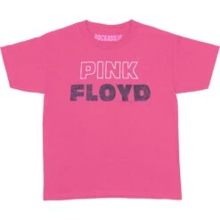 Pink White Outline Kids Childrens T-shirt(Pink Floyd Pink White Outline Kids Childrens T Shirt 398888)