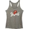 Brush Stroke Stones Grey Racerfront Tank Womens Tank(Rolling Stones Brush Stroke Stones Grey Racerfront Tank Womens Tank 400541) -ROCABILIA CLOTHING SALE 400541F