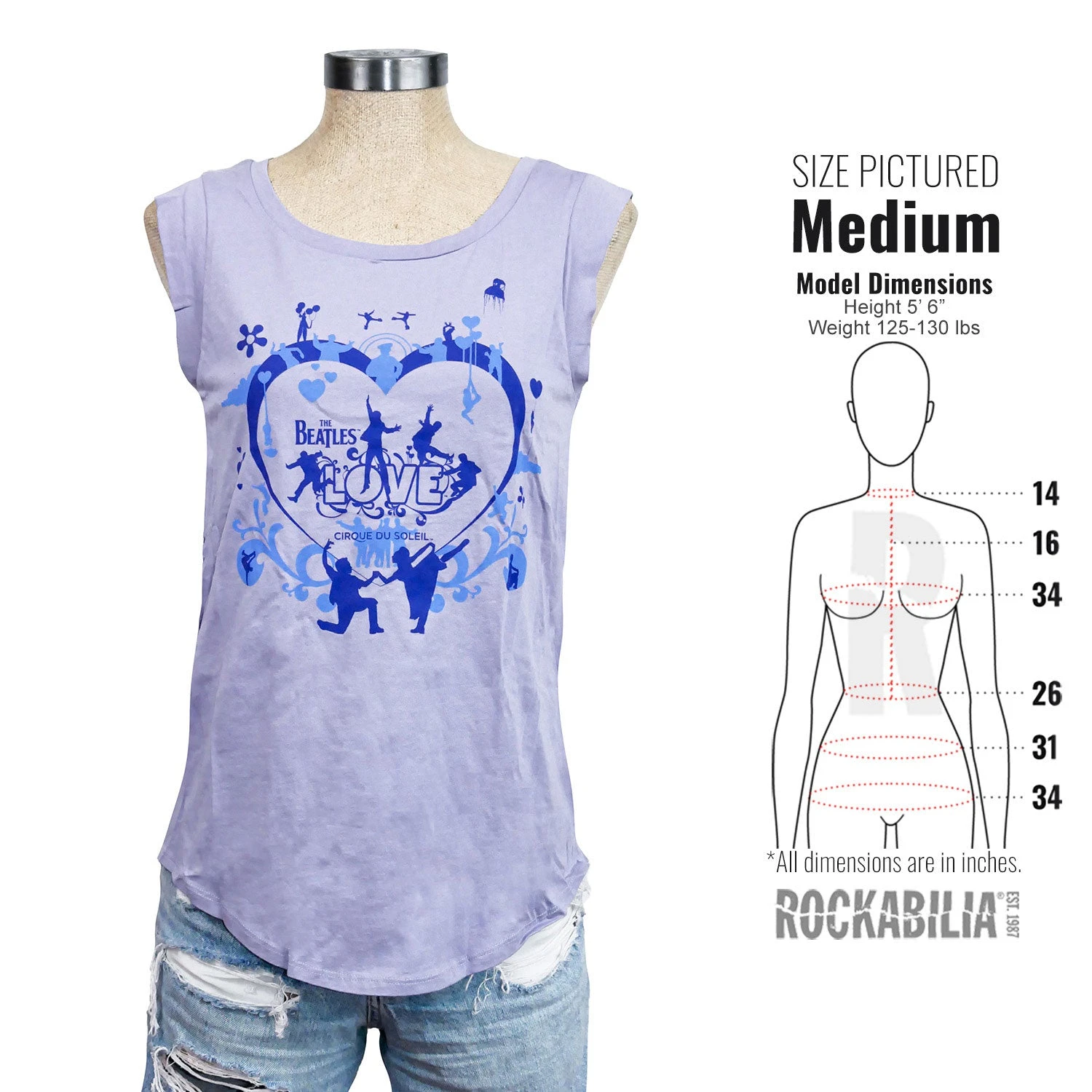 Du Soleil Sleeveless Baby Doll Junior Top(Beatles Du Soleil Sleeveless Baby Doll Junior Top 401131) 4 Du Soleil Sleeveless Baby Doll Junior Top(Beatles Du Soleil Sleeveless Baby Doll Junior Top 401131) - Image 2