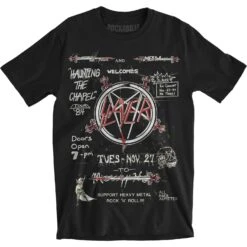 Haunting 84 Flier Slim Fit T-shirt(Slayer Haunting 84 Flier Slim Fit T Shirt 401291)