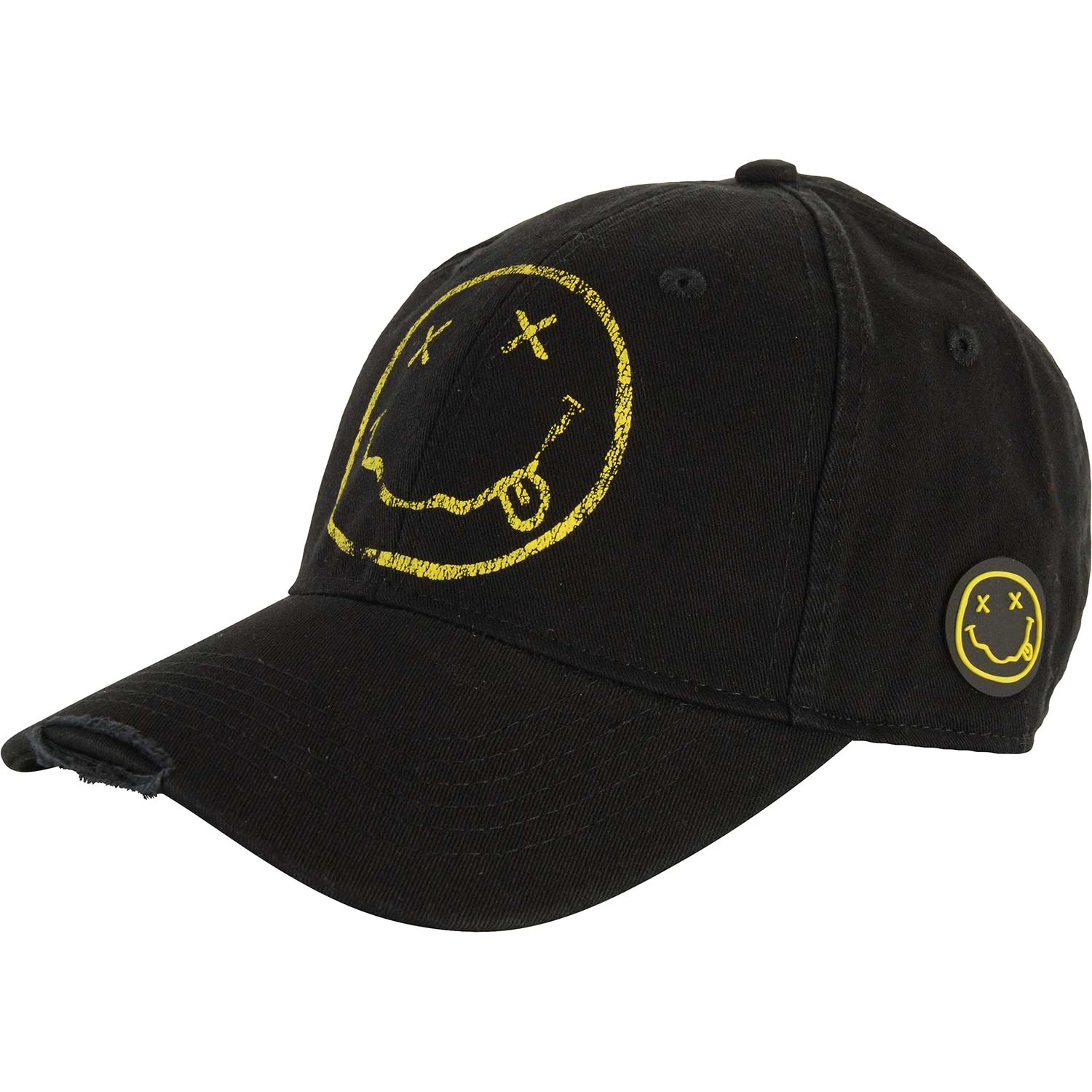 Smiley (Distressed) Baseball Cap(Nirvana Smiley Distressed Baseball Cap 403783) 3 Smiley (Distressed) Baseball Cap(Nirvana Smiley Distressed Baseball Cap 403783)