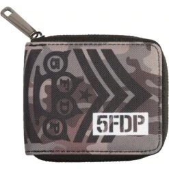 5FDP Military Style Bifold Zip Wallet Girls Wallet(Five Finger Death Punch 5fdp Military Style Bifold Zip Wallet Girls Wallet 403812)
