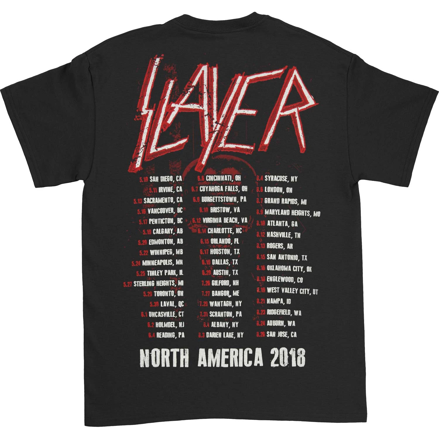 Scratched Flag 2018 Tour Tee T-shirt(Slayer Scratched Flag 2018 Tour Tee T Shirt 412047) 4 Scratched Flag 2018 Tour Tee T-shirt(Slayer Scratched Flag 2018 Tour Tee T Shirt 412047) - Image 2